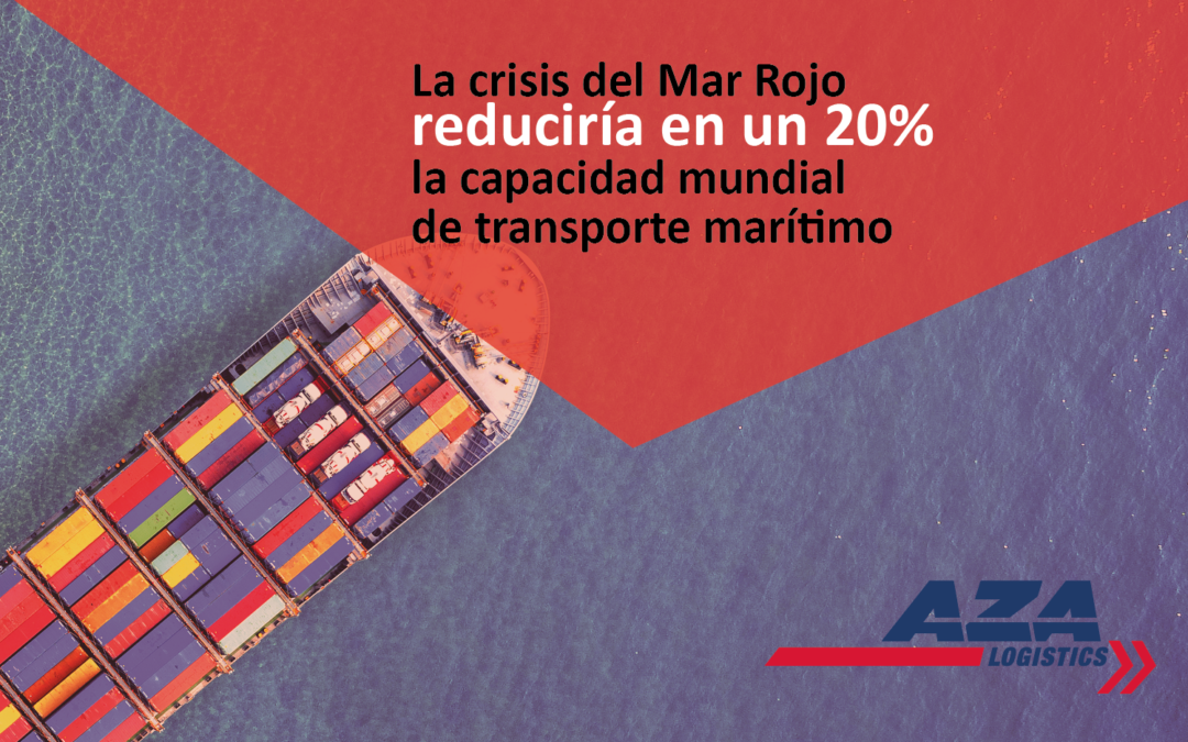 La crisis del Mar Rojo reduciría en un 20% la capacidad mundial de transporte marítimo