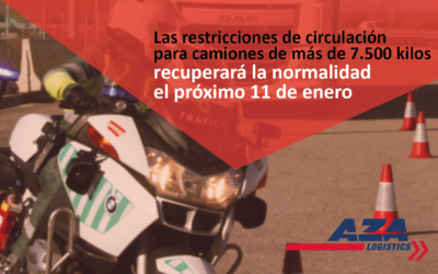 Las restricciones de circulación para camiones de más de 7.500 kilos recuperará la normalidad el próximo 11 de enero